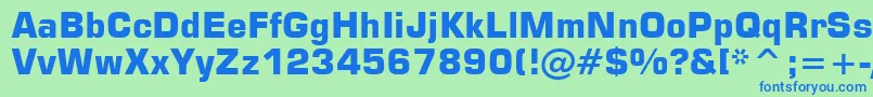フォントSquare721BoldBt – 青い文字は緑の背景です。
