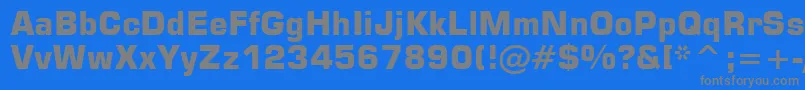 Square721BoldBt Font – Gray Fonts on Blue Background