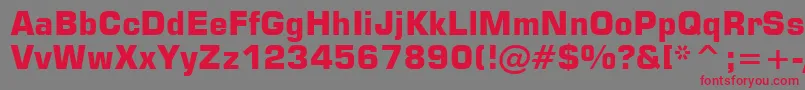 Square721BoldBt Font – Red Fonts on Gray Background