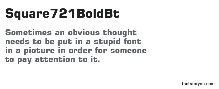 Review of the Square721BoldBt Font