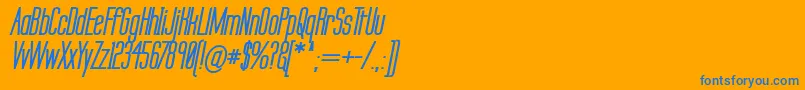 Labtsebi Font – Blue Fonts on Orange Background