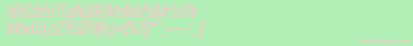 Labtsebi Font – Pink Fonts on Green Background