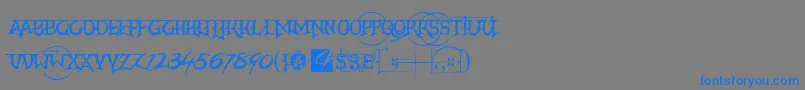 CreatorCampotypeSmcp Font – Blue Fonts on Gray Background