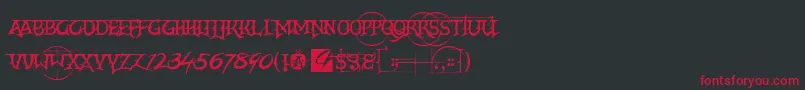 CreatorCampotypeSmcp Font – Red Fonts on Black Background