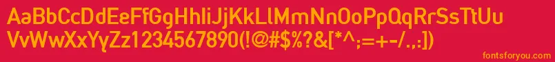 Abweb Font – Orange Fonts on Red Background