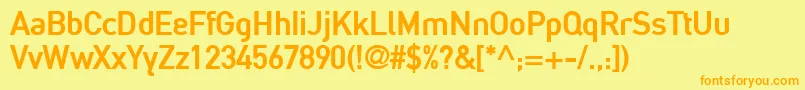 Abweb Font – Orange Fonts on Yellow Background