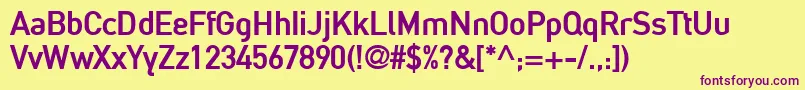 Abweb Font – Purple Fonts on Yellow Background
