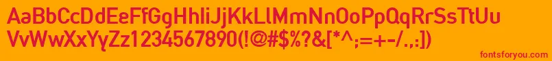 Abweb Font – Red Fonts on Orange Background