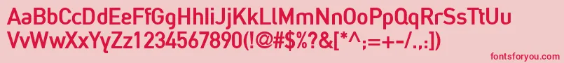 Abweb Font – Red Fonts on Pink Background