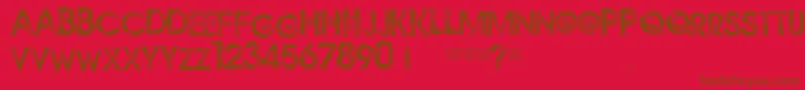 Route3 Font – Brown Fonts on Red Background