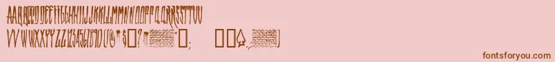 Wallrider Font – Brown Fonts on Pink Background