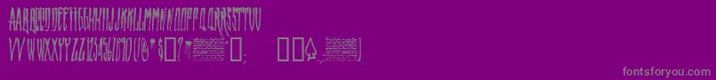 フォントWallrider – 紫の背景に灰色の文字