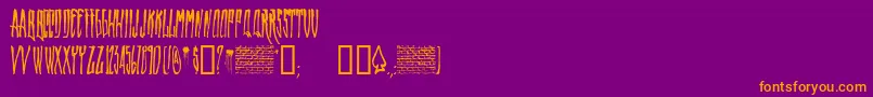 Шрифт Wallrider – оранжевые шрифты на фиолетовом фоне