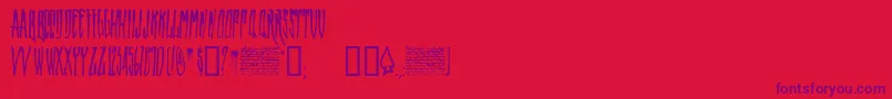 Wallrider Font – Purple Fonts on Red Background