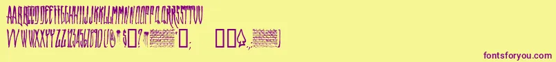 Wallrider Font – Purple Fonts on Yellow Background