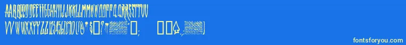 Шрифт Wallrider – жёлтые шрифты на синем фоне
