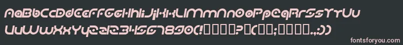 PlanetaryOrbiterItalic-Schriftart – Rosa Schriften auf schwarzem Hintergrund