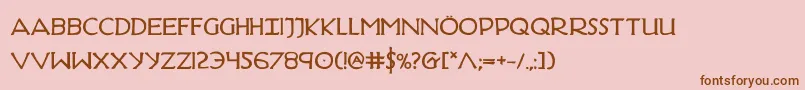 HadriaticBold Font – Brown Fonts on Pink Background