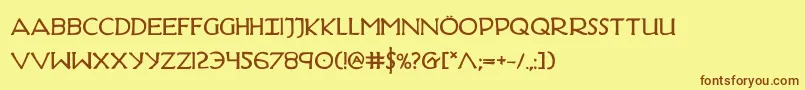 HadriaticBold Font – Brown Fonts on Yellow Background