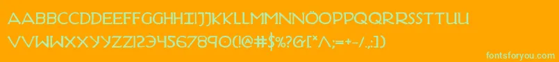 HadriaticBold Font – Green Fonts on Orange Background