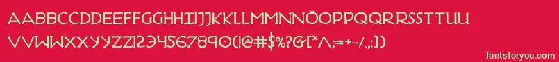 HadriaticBold Font – Green Fonts on Red Background