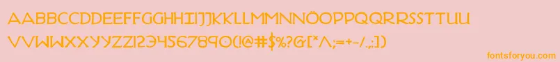 HadriaticBold Font – Orange Fonts on Pink Background