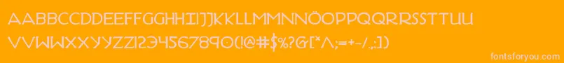 HadriaticBold Font – Pink Fonts on Orange Background