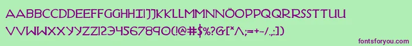 HadriaticBold Font – Purple Fonts on Green Background