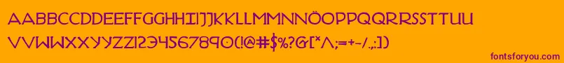 HadriaticBold Font – Purple Fonts on Orange Background