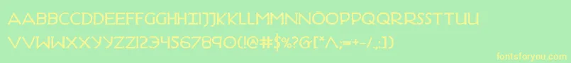 HadriaticBold Font – Yellow Fonts on Green Background