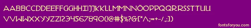 HadriaticBold Font – Yellow Fonts on Purple Background