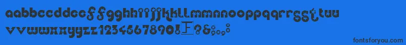 フォントIndependence – 黒い文字の青い背景