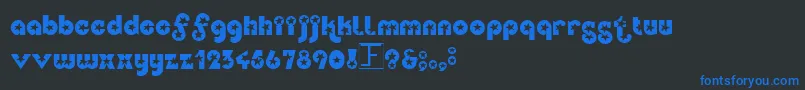 Weitere Informationen zur Independence-Schriftart Independence-Schriftart – Blaue Schriften auf schwarzem Hintergrund