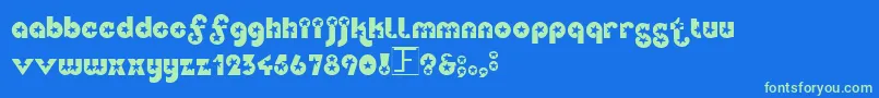 Independence Font – Green Fonts on Blue Background
