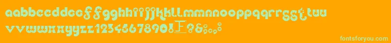Independence Font – Green Fonts on Orange Background