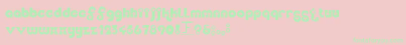 Independence Font – Green Fonts on Pink Background