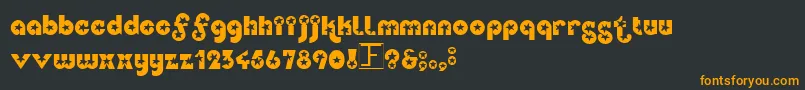 Шрифт Independence – оранжевые шрифты на чёрном фоне