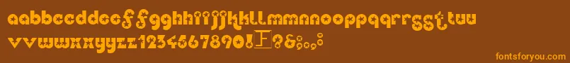 Independence Font – Orange Fonts on Brown Background