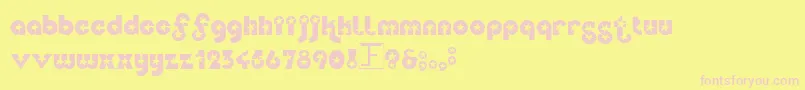 Independence Font – Pink Fonts on Yellow Background