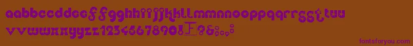 Independence Font – Purple Fonts on Brown Background