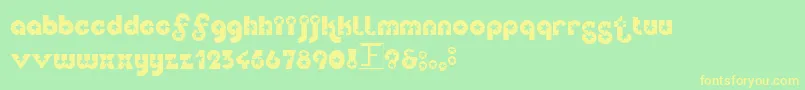 Independence Font – Yellow Fonts on Green Background