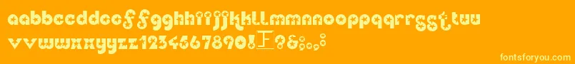 Lisätietoja Independence-fontista Independence-fontti – keltaiset fontit oranssilla taustalla