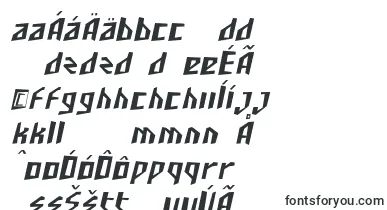 SfjunkculturecondensedObli font – slovak Fonts