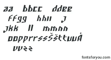 SfjunkculturecondensedObli font – latvian Fonts