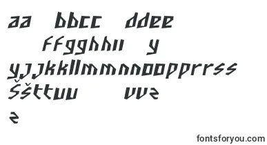 SfjunkculturecondensedObli font – lithuanian Fonts