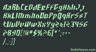 SfjunkculturecondensedObli font – Green Fonts On Black Background