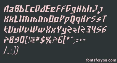 SfjunkculturecondensedObli font – Pink Fonts On Black Background