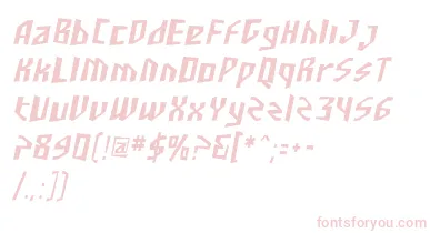 SfjunkculturecondensedObli font – Pink Fonts On White Background
