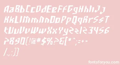 SfjunkculturecondensedObli font – White Fonts On Pink Background