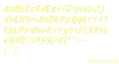 SfjunkculturecondensedObli font – Yellow Fonts